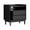 Black, variant on Glavbiku Mid-Century Solid Wood 2 Drawers Nightstand in Black Finish,Adult