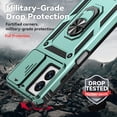 thumbnail image 5 of for Motorola Moto G Power 5G 2024 Case with Slide Camera Cover HD Screen Protector [Military Grade Drop Tested] Magnetic Ring Holder Kickstand Protective Phone Case for Moto G Power 5G 2024,Dark Green, 5 of 17