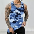 thumbnail image 5 of VBTAPA Men's Workout Tank Tops Lightweight Gym Bodybuilding Training Fitness Undershirts Sleeveless Camo T Shirts Prime Camouflage#8 L, 5 of 6