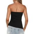 thumbnail image 3 of Womens Tube Top 2025 Summer Strapless Tops Black XL, 3 of 7