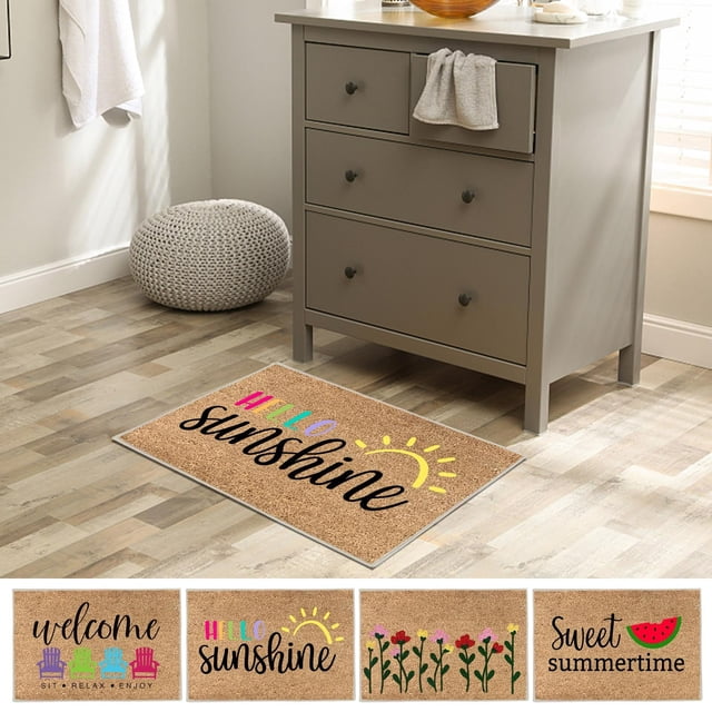 Bowayaoa Non-Slip Doormat for Front Door, Absorbent Entrance Rug, Durable Outdoor Indoor Mat, Anti-Slip Home Decorative Carpet
