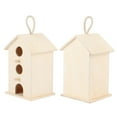 thumbnail image 4 of Nidos colgantes de madera para pájaros, casa de cría, caja de descanso, suministros para exteriores, jardín para loros., 4 of 14