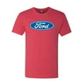 thumbnail image 2 of Wild Bobby, Ford Motors Blue Logo, Cars and Trucks, Men Premium Tri Blend Tee, Vintage Red, Medium, 2 of 4