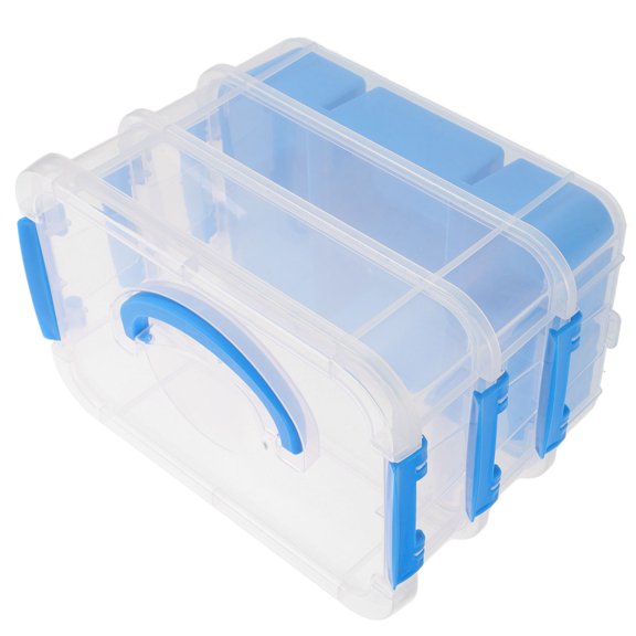 TEHAUX Portable Stackable Plastic Storage Bin Organizer for Office, Craft Supplies, and Small Item Storage