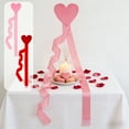thumbnail image 1 of Decoración con cinta en forma de corazón para el Día de San Valentín | Poliéster Rojo Rosa | 41,3 x 8,2 in | Diseño sólido lavable | Decoración festiva para el hogar en sofá, salón, oficina, 1 of 8