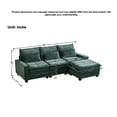 thumbnail image 4 of Newest 99'' Sectional Cloud Deep Seat Couch, Modern Comfy Chenille L Shaped Sectional Sofa for Living Room Set, Upholstered 4-Seats Sofa Couch with Movable Ottoman,Green, 4 of 9