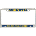 thumbnail image 1 of USS Alexander Hamilton SSBN-617 License Plate Frame, 1 of 1