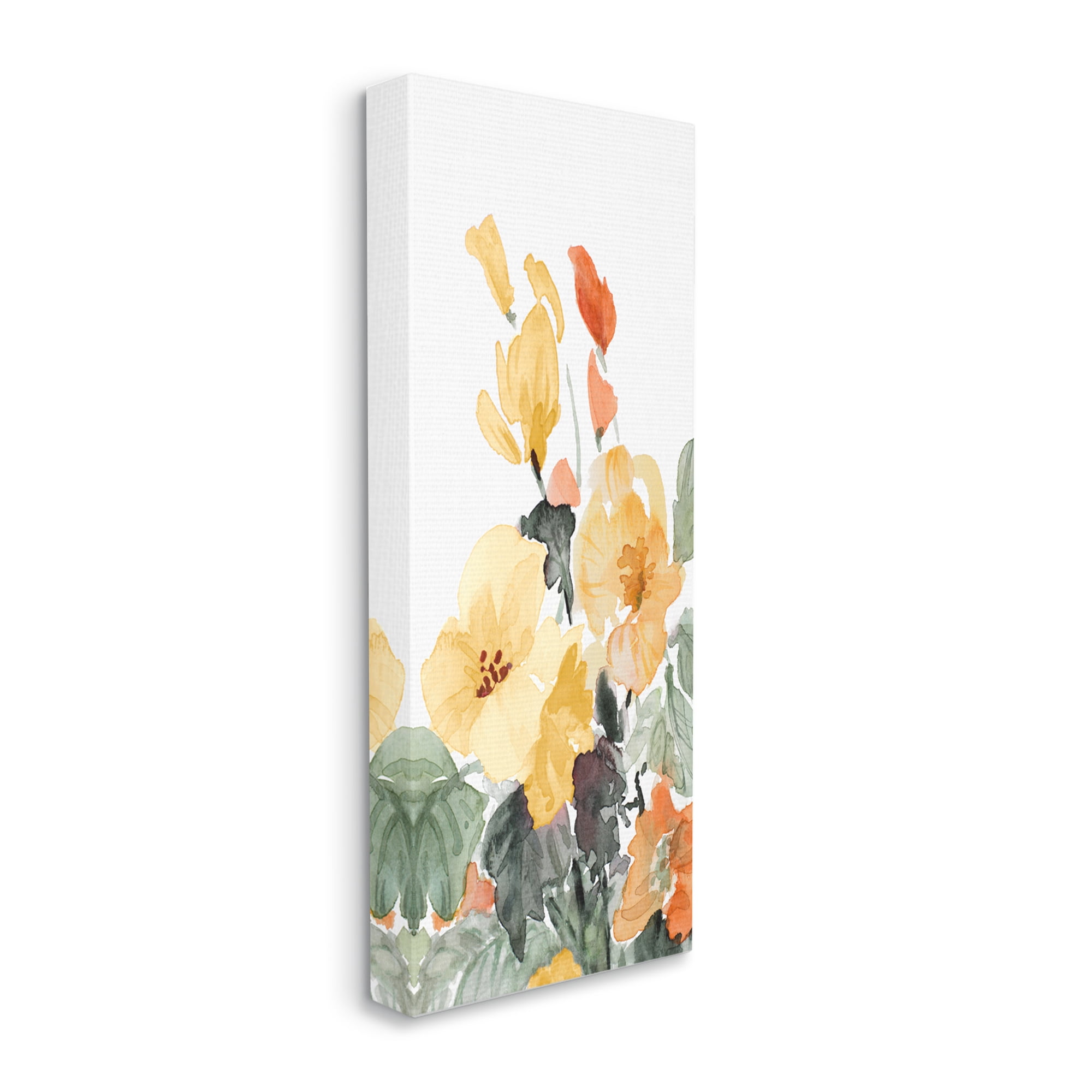 Stupell Industries Yellow Spring Blooms Botanical & Floral Painting Gallery Wrapped Canvas Print Wall Art, 17 x 40