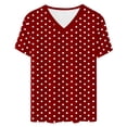 thumbnail image 5 of Women's Tops Short Sleeve V-Neck Plus Size Printed Comfortable Casual Blouse Top, 5 of 5