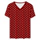 thumbnail image 4 of Camisetas Casuales de las Mujeres Impresas de Manga Corta con Cuello en V Blusa de Moda Cómoda para el Uso Diario Casual, 4 of 5