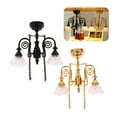 thumbnail image 2 of 1:12 Dollhouse Miniature LED Lamp Ceiling Lamp Chandelier Droplight Lighting Home Furniture Model Doll House Decor Toy, 2 of 14