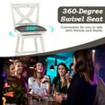 thumbnail image 4 of Tolead 2Pcs 24" X-Back Bar Stools with Swivel and 360 Degree Swivel, Adult - Set of 2, White, 4 of 6