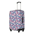 thumbnail image 2 of Uemuo white flower Skull blue Printed Washable Luggage Cover - Fashion Suitcase Protector Fits 18-32 Inch Luggage -Medium, 2 of 9