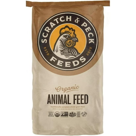 Scratch and Peck Whole Grain Young Mash Mini Pig Feed - Corn-Free and Soy-Free - 15% Protein  Certified Organic and Non-GMO Project Verified Mini Pig Food - 25 lbs Bag