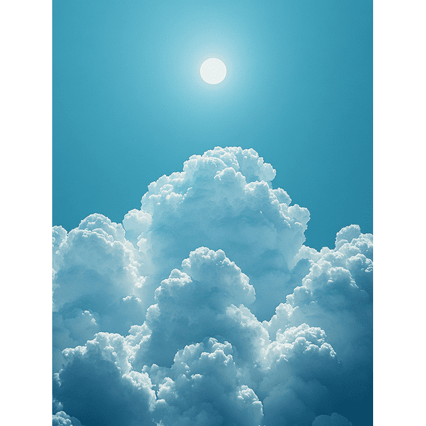 Qisvanset 12x16 Inch Dreamy Cloudscape Canvas Wall Art, Minimalist Sky Painting Tranquil Style Home Interior Decor