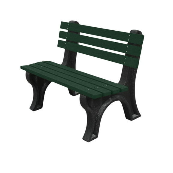 Sturdy Essentials Economizer 4 Foot Bench, Affordable, Lightweight & Eco-Friendly, 100% Recycled Plastic Weather-Resistant, Durable & Low Maintenance, Ideal for Parks, Gardens & Patios (Green)