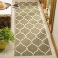 thumbnail image 2 of SAFAVIEH Courtyard Linnet Geometric Indoor/Outdoor Runner Rug, Green/Beige, 2'4" x 12', 2 of 9