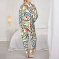 thumbnail image 3 of Pajamas for Women Set - Paisley Floral 5 Comfy Long Sleeve Button Up Pajama Sets for Women 2 Piece, Soft Sleepwear Nightwear Pjs Lounge Sets for Women with Pockets, 3 of 6