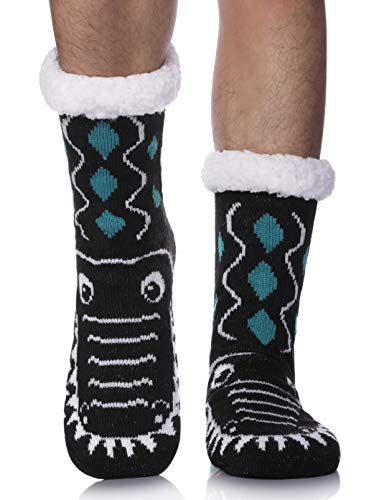 mens animal slipper socks