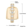 thumbnail image 4 of Hip Pop Tooth Crystal Grill Mouth Teeth Gold Silver Plated Grills Single Caps with Teether Pliers Decoration Rapper Jewelry Gift Gold, 4 of 8