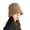 Camel, variant on Opolski Women Winter Bucket Hat Thick Solid Color Soft Sun UV No Brim Deep Windproof Cold Resistant Foldable Hat Lady Cap Outdoor Headwear Khaki