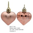 thumbnail image 5 of 1 Box Plating Procedures Christmas Balls Pendants Heart Shape Plastic Festive Ambience Festival Balls Pendants for Party-Champagne, 5 of 8