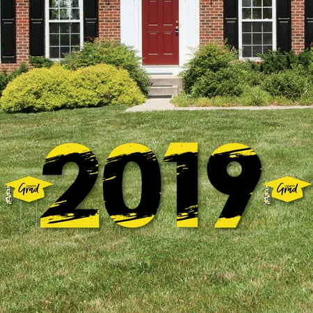 Yellow Grad - Best is Yet to Come - 2019 Yard Sign Outdoor Lawn Decorations - Yellow Graduation Party Yard