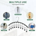 thumbnail image 4 of Legging Organizer for Closet,Leggings Hangers for Closet 2 Pack Pants Hangers w/10 Clips, Space Saving Hangers Closet Organizers and Storage for Pants Skirts Scarf Legging, 4 of 9