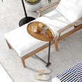 thumbnail image 7 of Small Side Table for Small Spaces, Narrow C Shaped End Table for Sofa Couch and Bed, Brown and Black, Perfect for Indoor, Living Room, Bedroom, Bathroom(1, Brown), 7 of 7