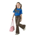 thumbnail image 5 of Gaexia Children'S Jogging Set,Girls Casual Fashion Outfit Bow Short Sleeve Top and Long Pants Comfy Two Piece Playwear Fashion Clothes,11-12 Years, 5 of 6