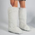 thumbnail image 5 of Women Winter Warm Plush Faux Fur Knee High Snow Boots Female Luxury Plush Snow Boots Outside Stylish Winter Footwear Y2K Shoes, 5 of 5