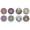 2Pcs, variant on FLOPESN 4 Pcs Diamond Art Painting Coasters,Acrylic Single-Sided Dotted Diamond Dinner Plate Set for Restaurant Decoration-Flowers