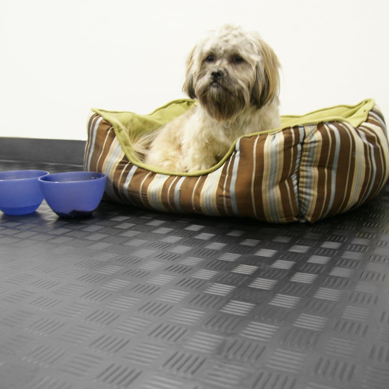 Rubber-Cal "Diamond-Grip" Resilient Flooring Mat 2mm x 4ft x