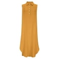 thumbnail image 6 of Ygbgbb Summer Dresses for Women 2026 Casual Short Sleeve Dress Lightweight Maxi Dress for Beach Vacation & Daily Wear Yellow L, 6 of 7