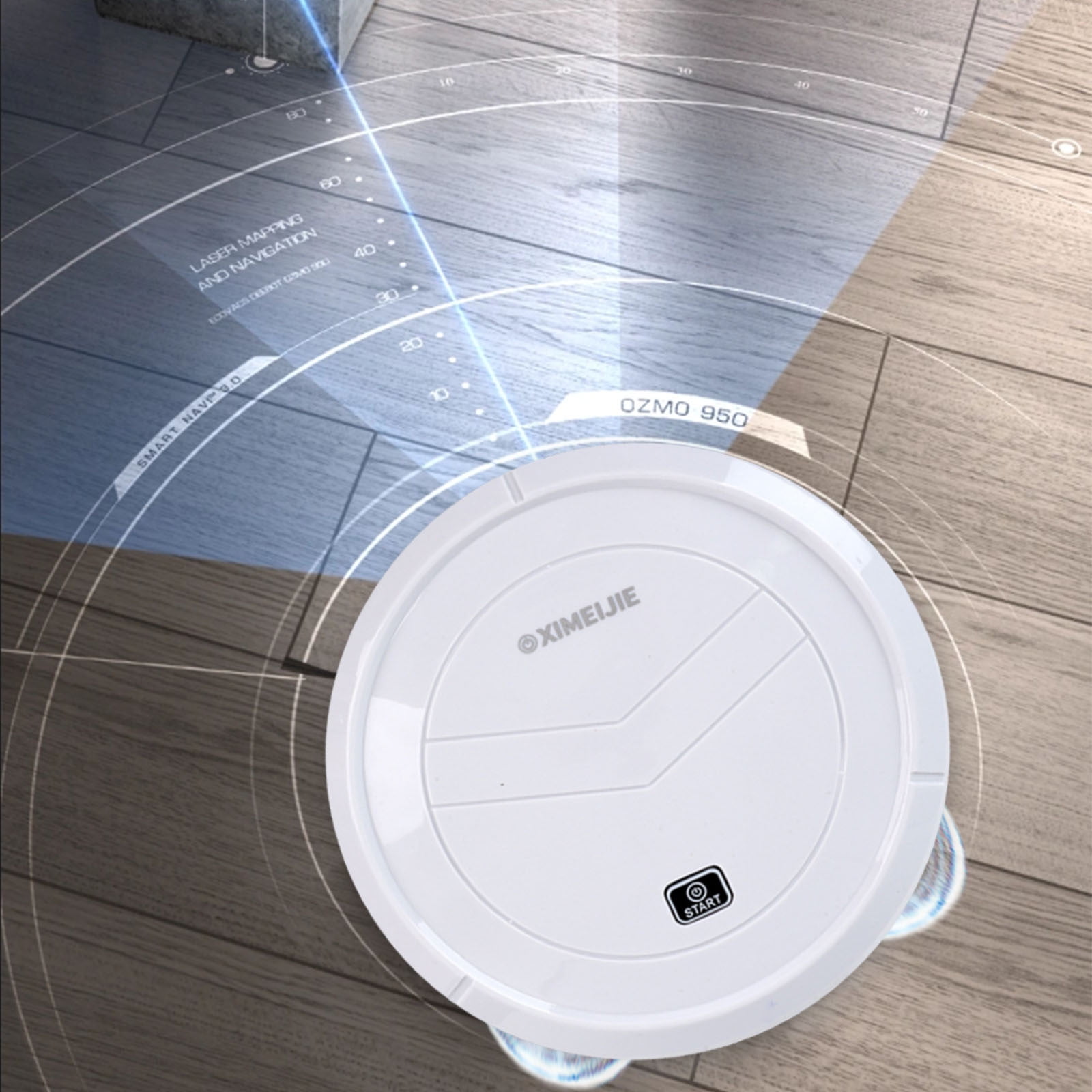 Ckraxd Intelligent Sweeping Robot, Home Suction Mopping 2-in-1, Sweeping Robot Cleaner, USB Charging Robotic Vacuum, Autonomous Floor Cleaning Device