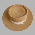 thumbnail image 6 of Riforla Summer Women's Wide Brim Straw Hat French Style Panama Sun Hat for Beach Vacation Sunshade Beach Hat Bomber Hats Khaki, 6 of 6