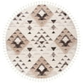 thumbnail image 5 of SAFAVIEH Moroccan Tassel Shag Larry Moroccan Geometric Area Rug, Ivory/Brown, 5'3" x 7'6", 5 of 5