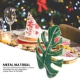 thumbnail image 3 of OUNONA Set of 4 Metal Napkin Holders with Green Leaf Pattern, Decorative Table Accessories for Home, Parties, and Social Gatherings, 3 of 6