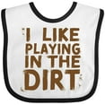 thumbnail image 3 of Inktastic I Like Playing in the Dirt Boys or Girls Baby Bib, 3 of 4