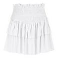 thumbnail image 6 of Christmas Deals! Borniu Mini Skirt Women's Irregular Solid Color Lined Puffy Cake Skirt Short Skirt Pants Half Skirt Summer Skirts Clearance, 6 of 9