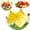 A/Yellow/6.89"×3.74"/1 Pc, variant on Ceramic Fruit Bowl,Cute Crown Shaped Bowl with 6 Spoon,Colorful Textured Porcelain Decor Bowl,Multipurpose Snack Fruit Salad Bowl for Living Room Kitchen Countertop Bedroom Home Decor