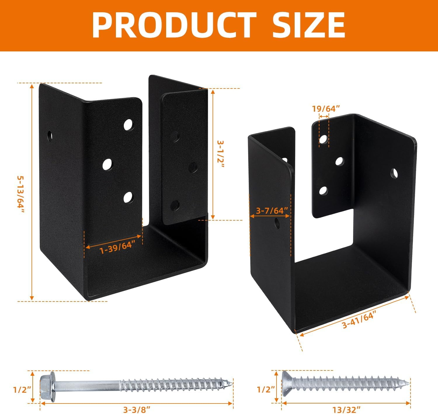 4-inch 6-inch hidden beam brackets, suitable for 4-inch 6-inch beams, swings, handrails, and fences