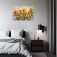 thumbnail image 5 of ZHONGYUTONG Rustic Sunflower Canvas Wall Art Vintage Yellow Flower Painting Floral on Wooden Background Picture Decor Framed (12.00" x 18.00"), 5 of 5