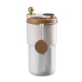 thumbnail image 2 of Tasse à Café Isotherme Réutilisable en Acier Inoxydable Gobelet de Voyage pour Boissons Chaudes Marron, 2 of 5