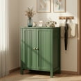 thumbnail image 4 of Ktaxon Bathroom Floor Cabinet Storage with 2 Doors and Adjustable Shelves, Green, 4 of 23