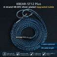 thumbnail image 2 of KBEAR in Ear Monitor Cable Replacement Earphone Cable ST12 Plus Cable 3.5MM/4.4MM MMCX/2PIN-S/2PIN-C Earbud Headphone Replacement Copper Extension Cable, 2 of 8