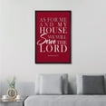 thumbnail image 2 of IDEA4WALL Framed Canvas Print Faith-Inspired As for Me and My House, We Will Serve the Lord Illustrations Wall Art Contemporary Relax/Calm for Living Room, Bedroom, Office - 16"x24" BLACK, 2 of 5