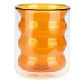 thumbnail image 1 of 200ml Double‑Layer Glass Mug Heat‑Resistant 3 Dimensional Spiral Cup for Office Home SchoolYellow, 1 of 6