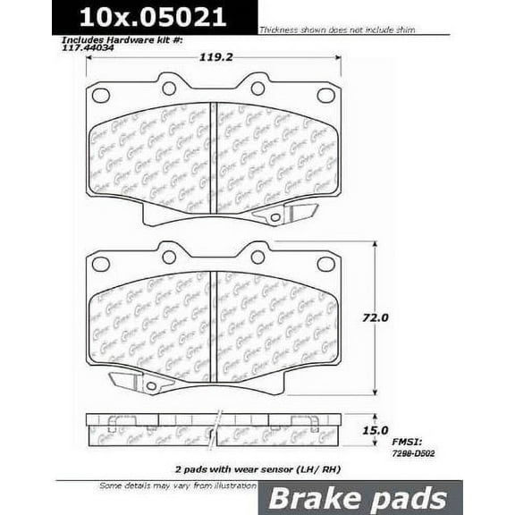 Disc Brake Pad Set Fits select: 1990-1992 TOYOTA LAND CRUISER