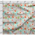thumbnail image 2 of Soimoi Watercolor Fruit Printed, Poly Canvas Fabric, Decor Sewing Fabric by The Yard 56 Inch Wide,Decorative Fabric for Curtains Tote Bags, Light Blue, 2 of 5